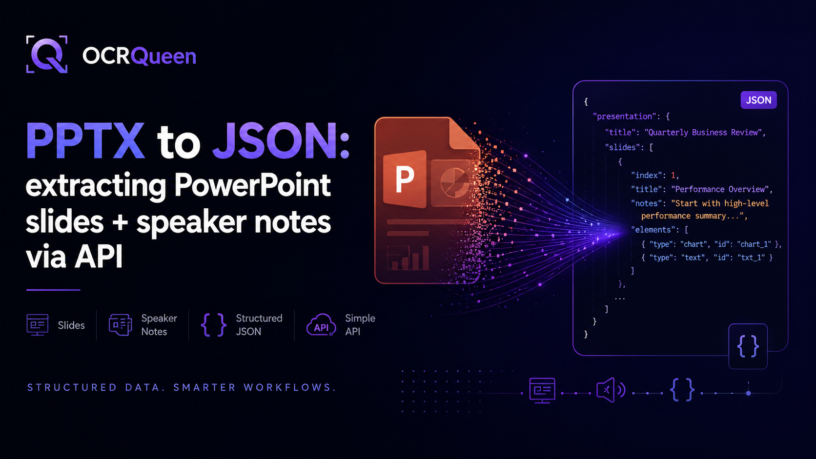 PPTX to JSON: extracting PowerPoint slides + speaker notes via API